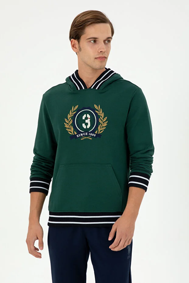 Erkek Koyu Yeşil Sweatshirt 50290758-VR079